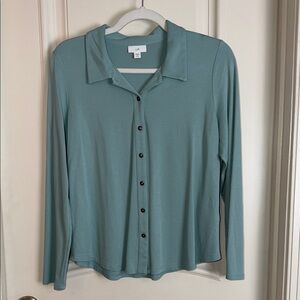 J Jill Light green Button-Up Top